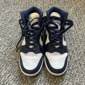 Navy and White Nike Dunk
